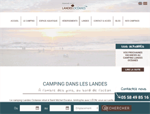 Tablet Screenshot of camping-landes-oceanes.com